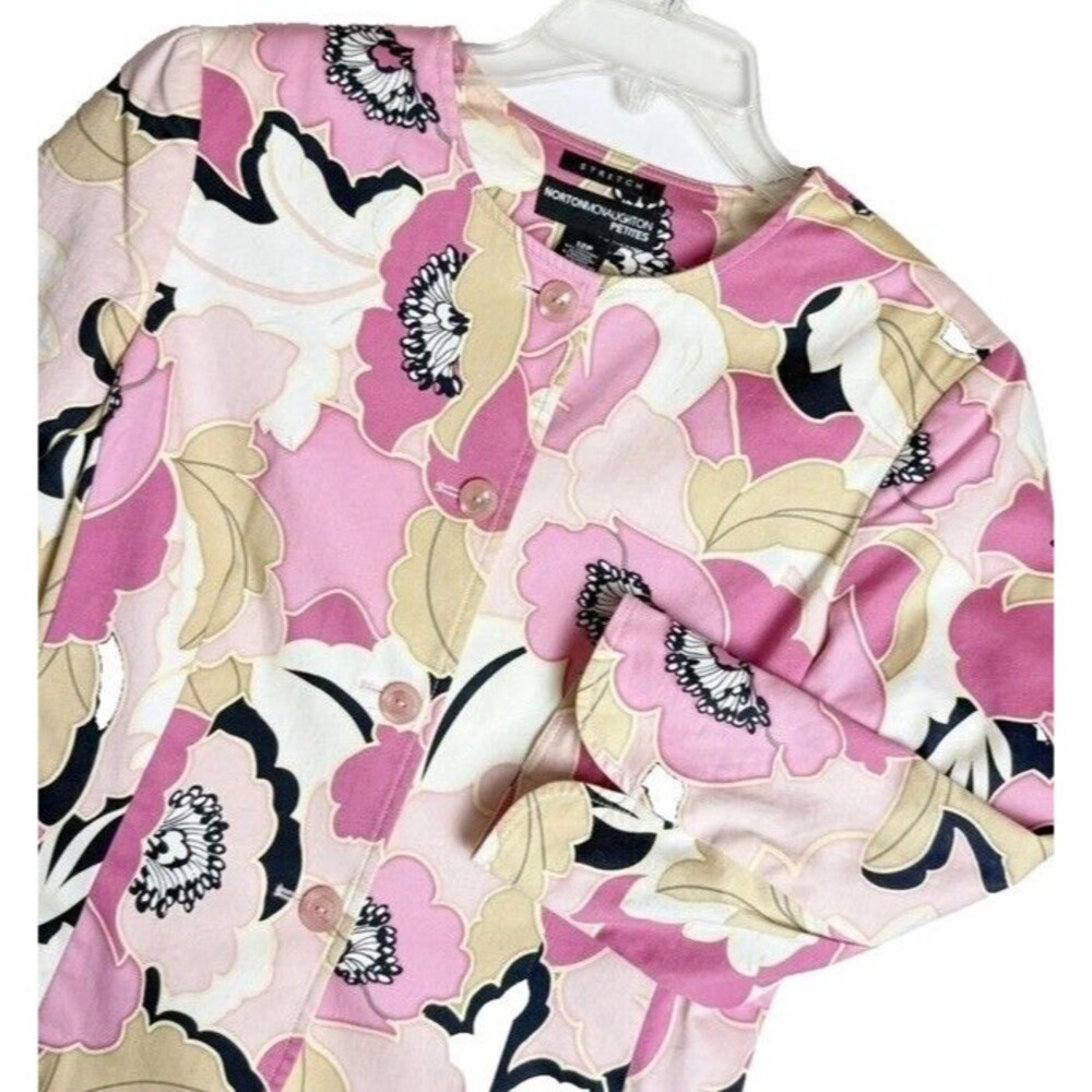 Y2k Shabby Chic NortonMcNaughton Blazer XL ? Barbie Pink‎ Butterfly Cottagecore